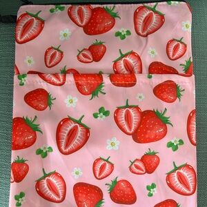 Book sleeve with sweet strawberry design!